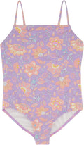Girls One-Piece Swimsuit with UPF 50+ Sun Protection - Square Neck