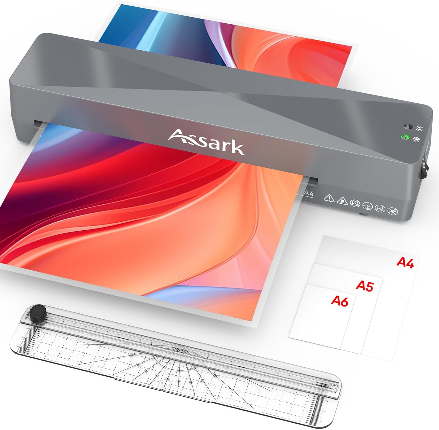 Assark 4-in-1 Laminator Kit - Fast, Quiet, Never Jams