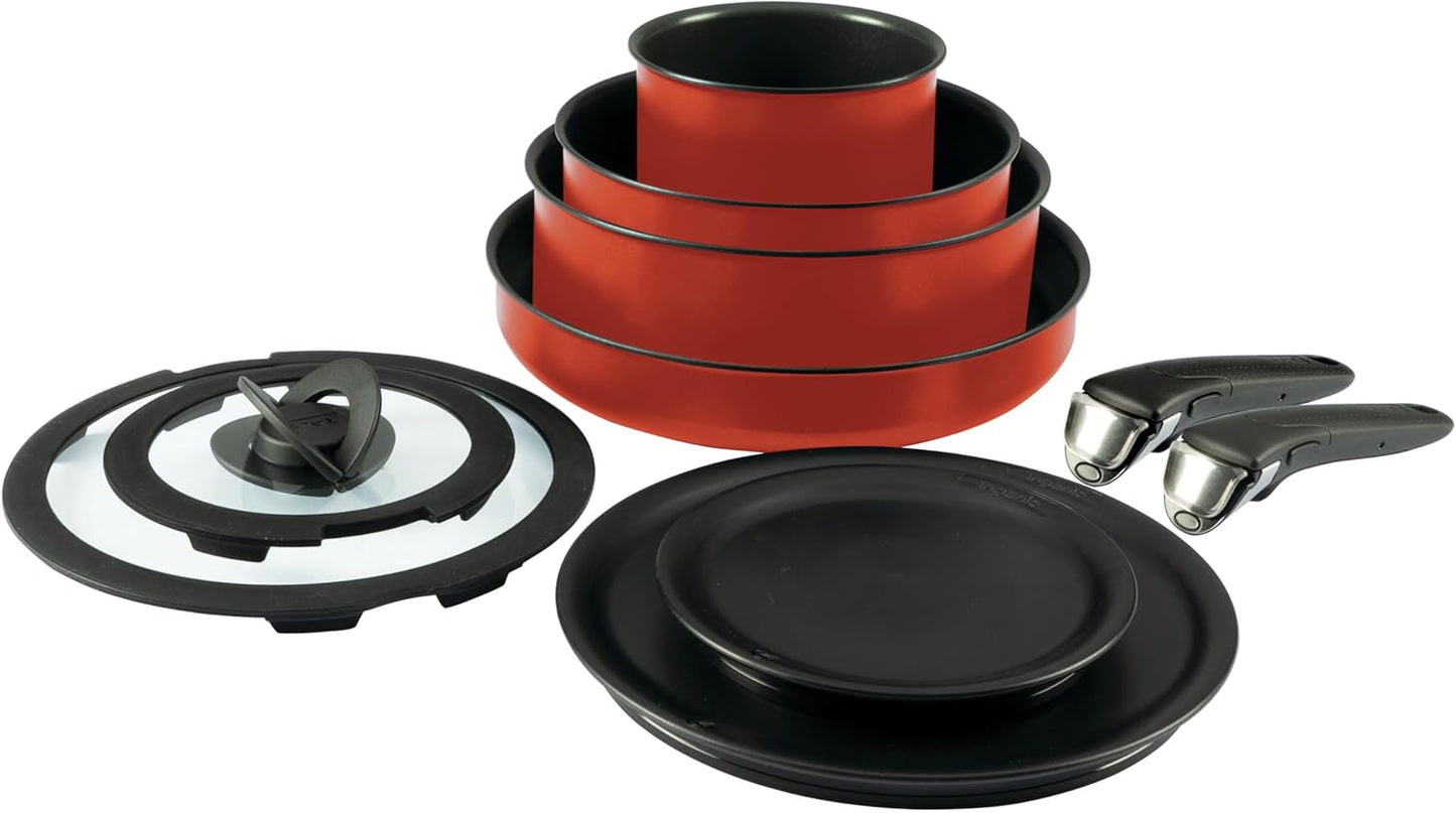 T-fal Ingenio Nonstick Cookware Set: Space-Saving 10 Piece Set