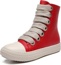 Womens High Top Sneakers with Zipper - Comfortable Platform Style