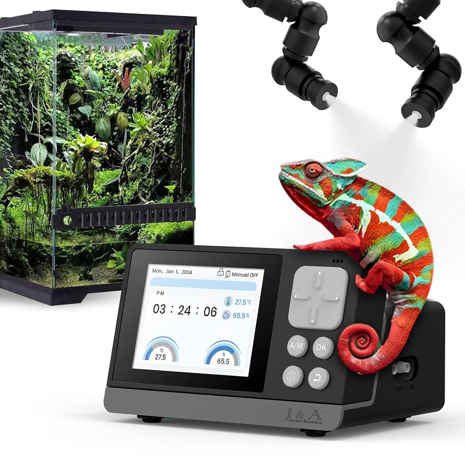 J&A Smart Reptile Mister - Automatic Misting System for Tanks