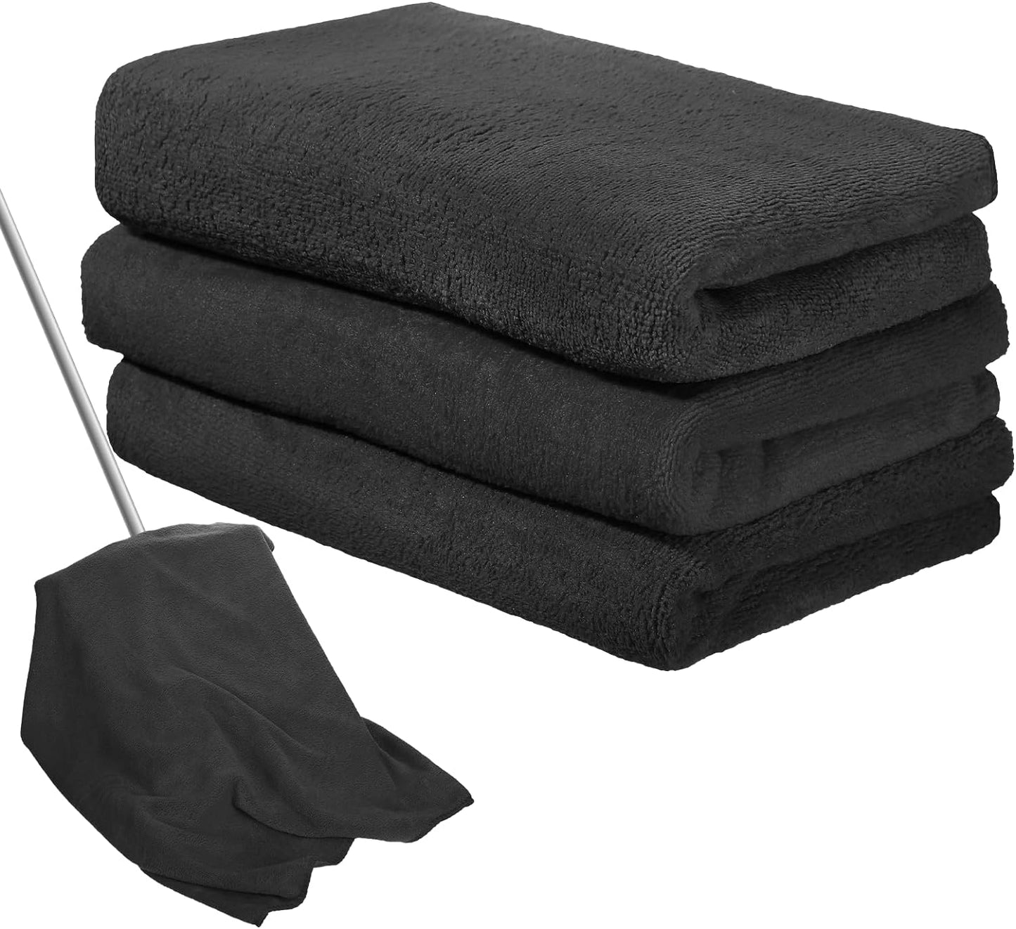 Large Microfiber Cleaning Cloths - Streak-Free Shine!