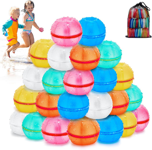 24 PCS Reusable Water Balloons for Endless Summer Fun