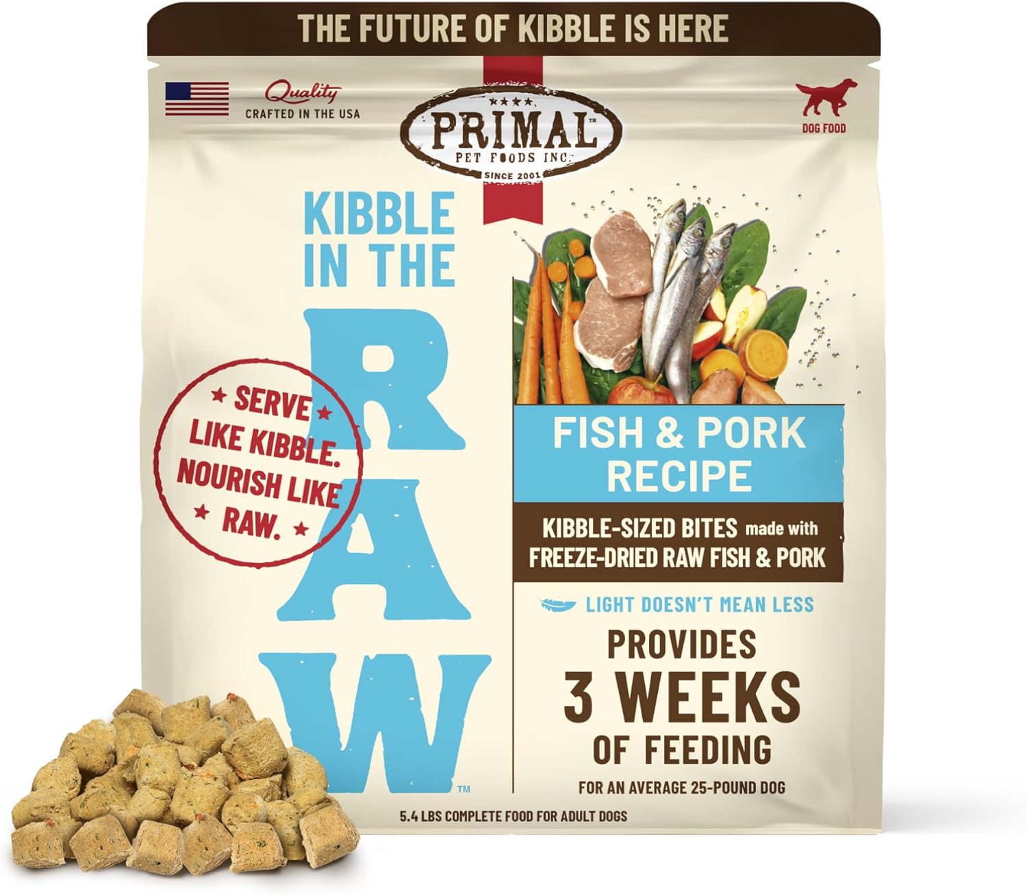 Primal Kibble in The Raw Freeze Dried Dog Food for Optimal Nutrition