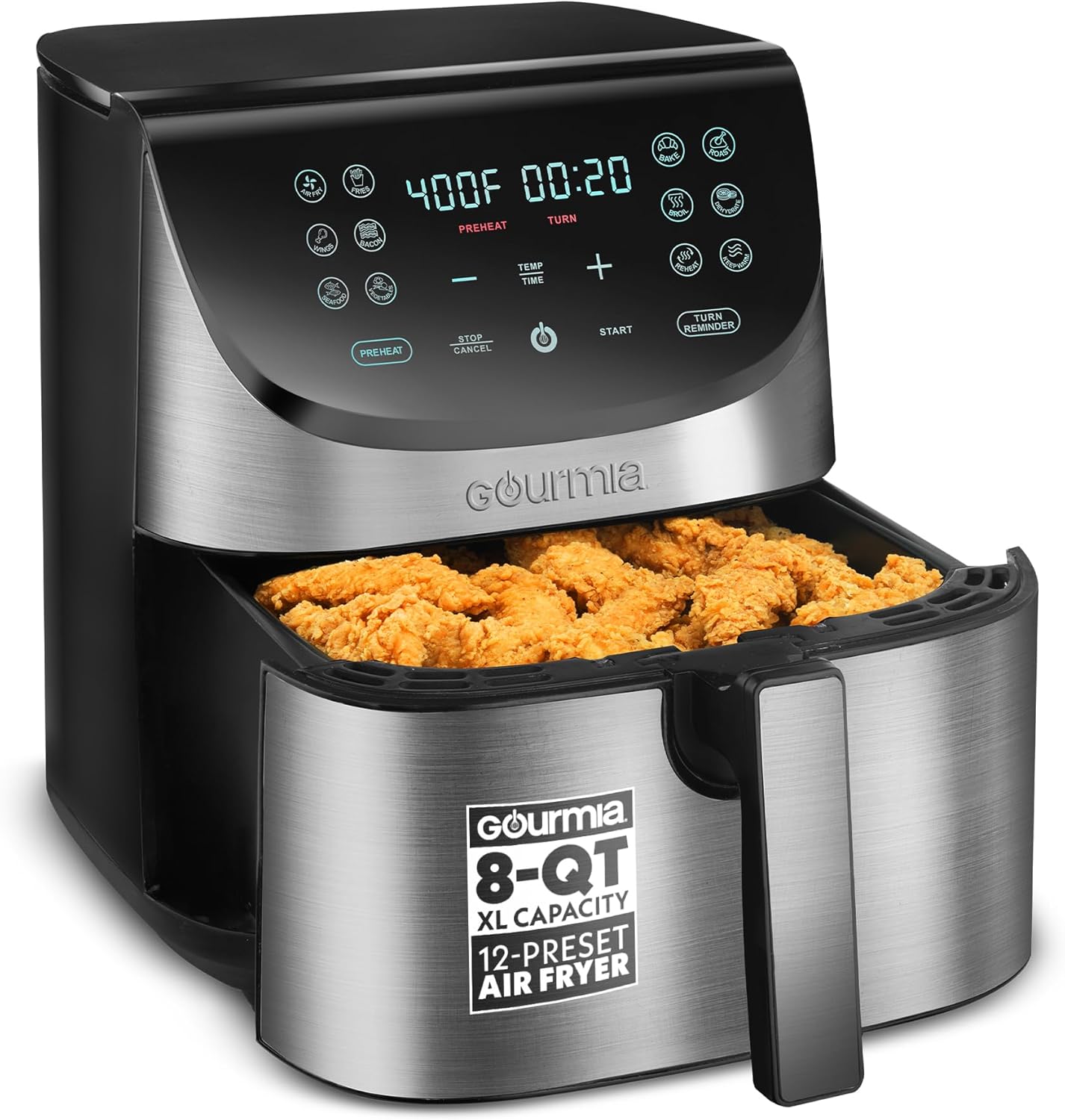 Gourmia Digital Air Fryer Oven 8 QT with FryForce 360 Technology
