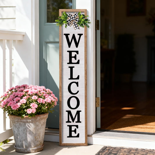 3D Outdoor Welcome Sign for Front Porch - Rustic Farmhouse Decor