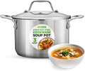 NutriChef 3-Quart Stainless Steel Pot with Glass Lid - Compact