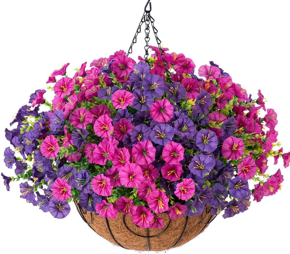 Artificial Fake Hanging Flowers for Outdoor Decoration Baskets