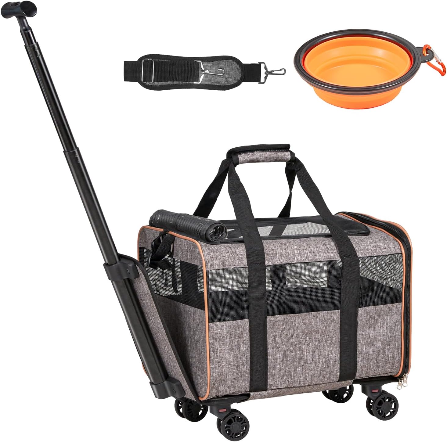 VEVOR Airline Approved Dog Carrier with Wheels for Travel