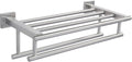 Alise Towel Rack 16 in Brushed Nickel - Double Bar Towel Shelf