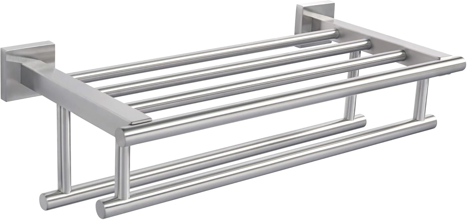 Alise Towel Rack with Double Bars for Stylish Bathroom Storage
