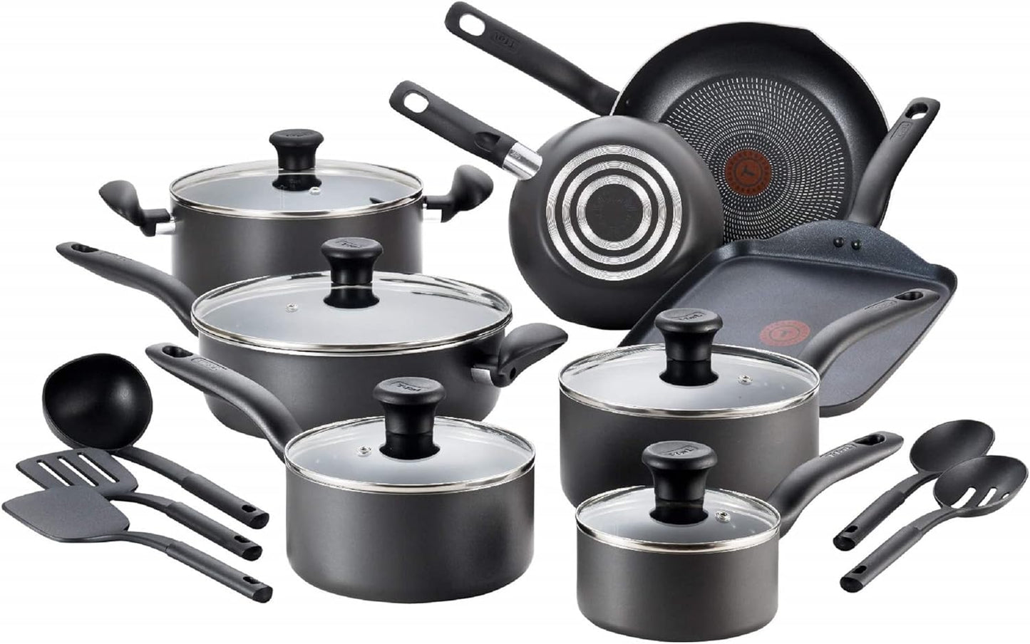 T-fal Initiatives Nonstick Cookware Set for Effortless Cooking