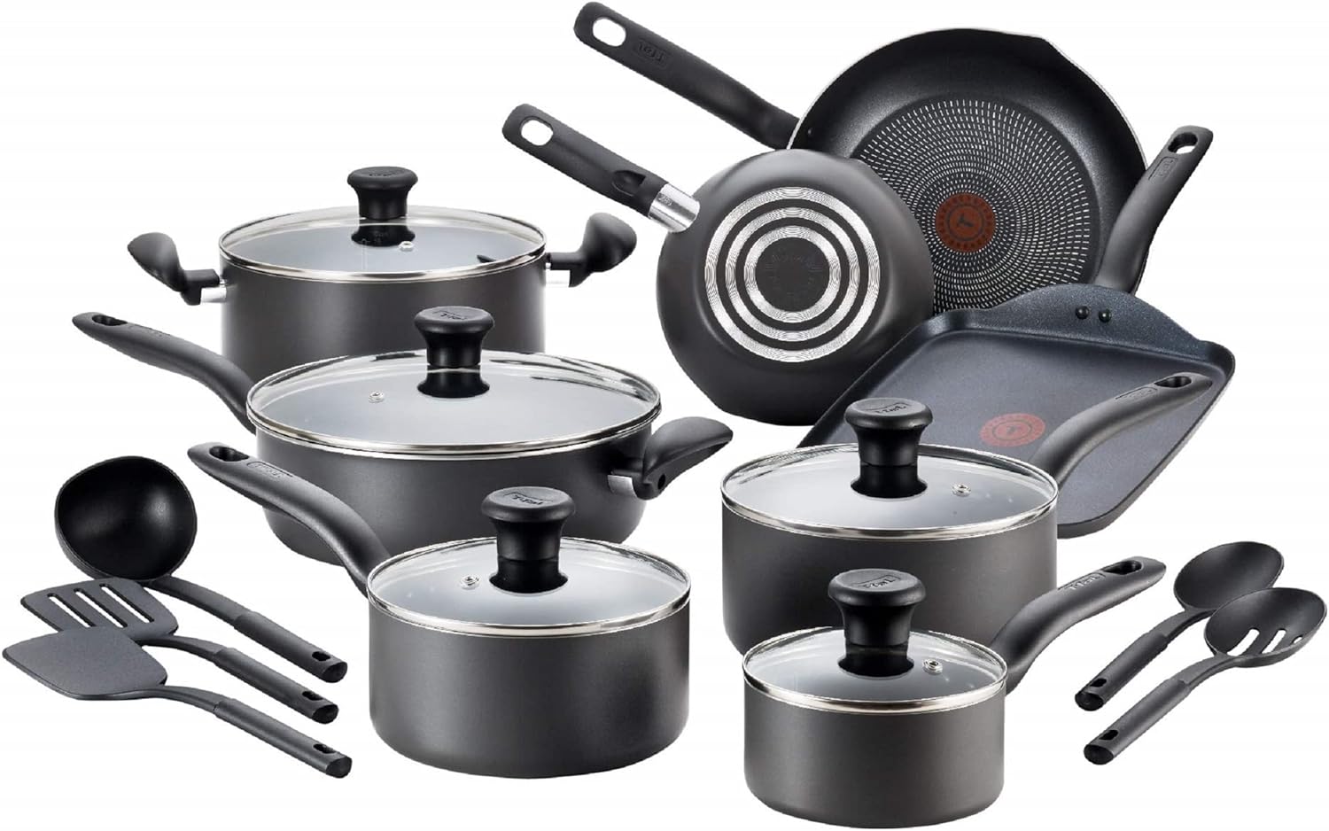 T-fal Initiatives Nonstick Cookware Set for Effortless Cooking