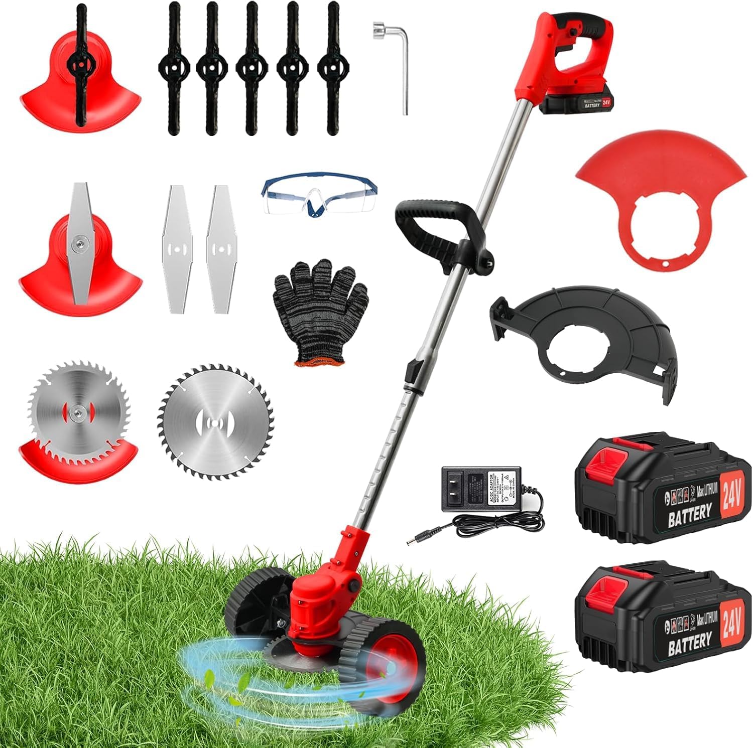 ALSO GO 24V Electric Weed Wacker: Lightweight 3-in-1 Trimmer
