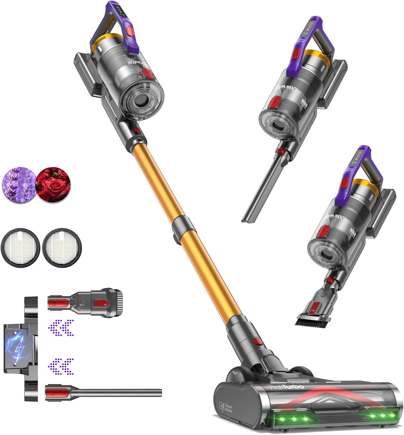 KIPMAX Cordless Vacuum Cleaner with 50KPa Suction Power