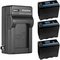Kastar NP-F970PRO Battery 3-Pack with AC Wall Charger for Cameras
