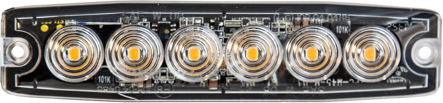 5in Amber LED Strobe Light with 23 Flash Patterns for Vehicles