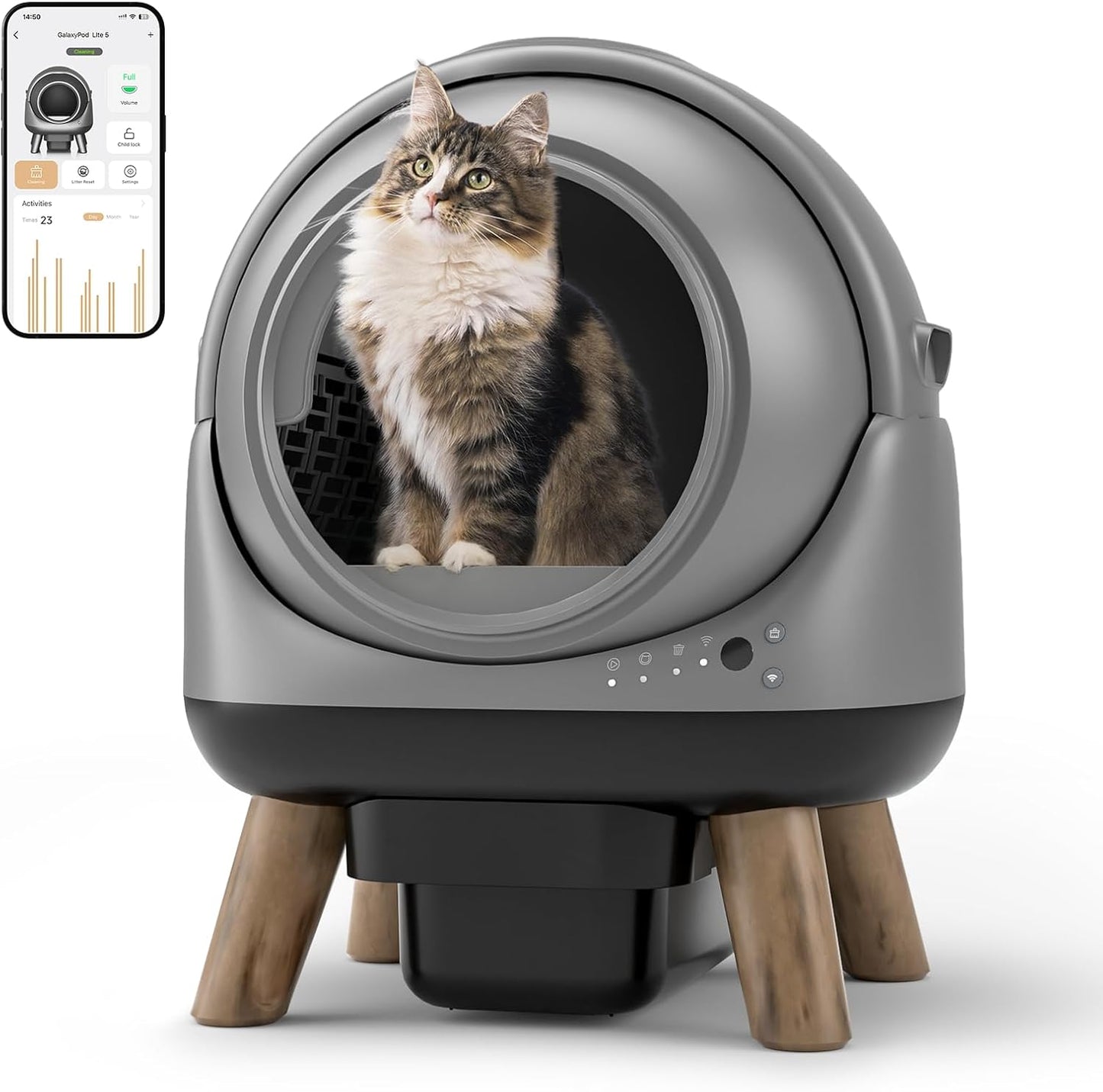 ZHMZ G1 Self-Cleaning Cat Litter Box: Odor-Control & Safety Features