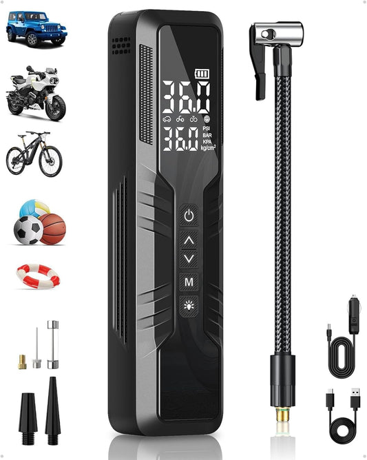 OMQ Portable Air Pump: Inflate 5X Faster!