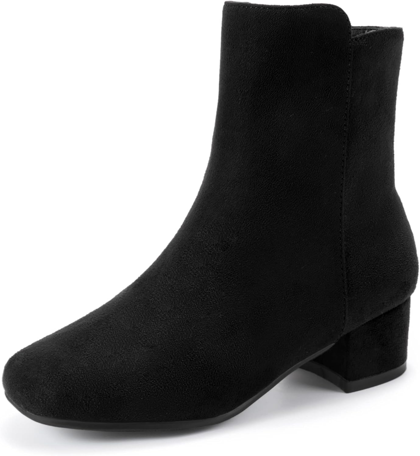 PANDANINJIA Girls Boots Fashion Square-Toe Dress Boots for Kids