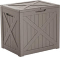 38 Gallon Outdoor Deck Box for Patio Storage - Lockable, Waterproof