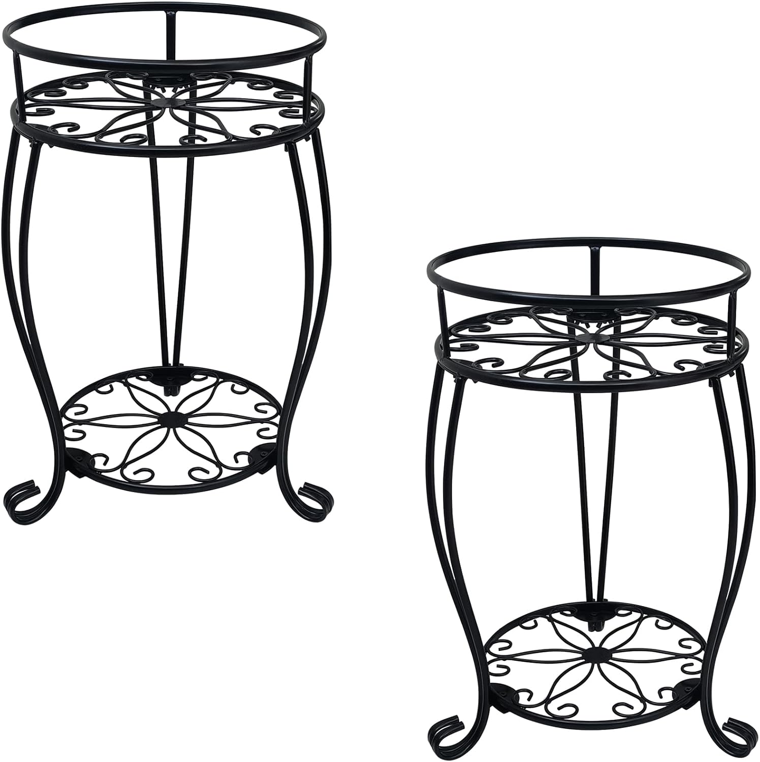 Stylish 2-Tier Plant Stand for Indoor and Outdoor Use