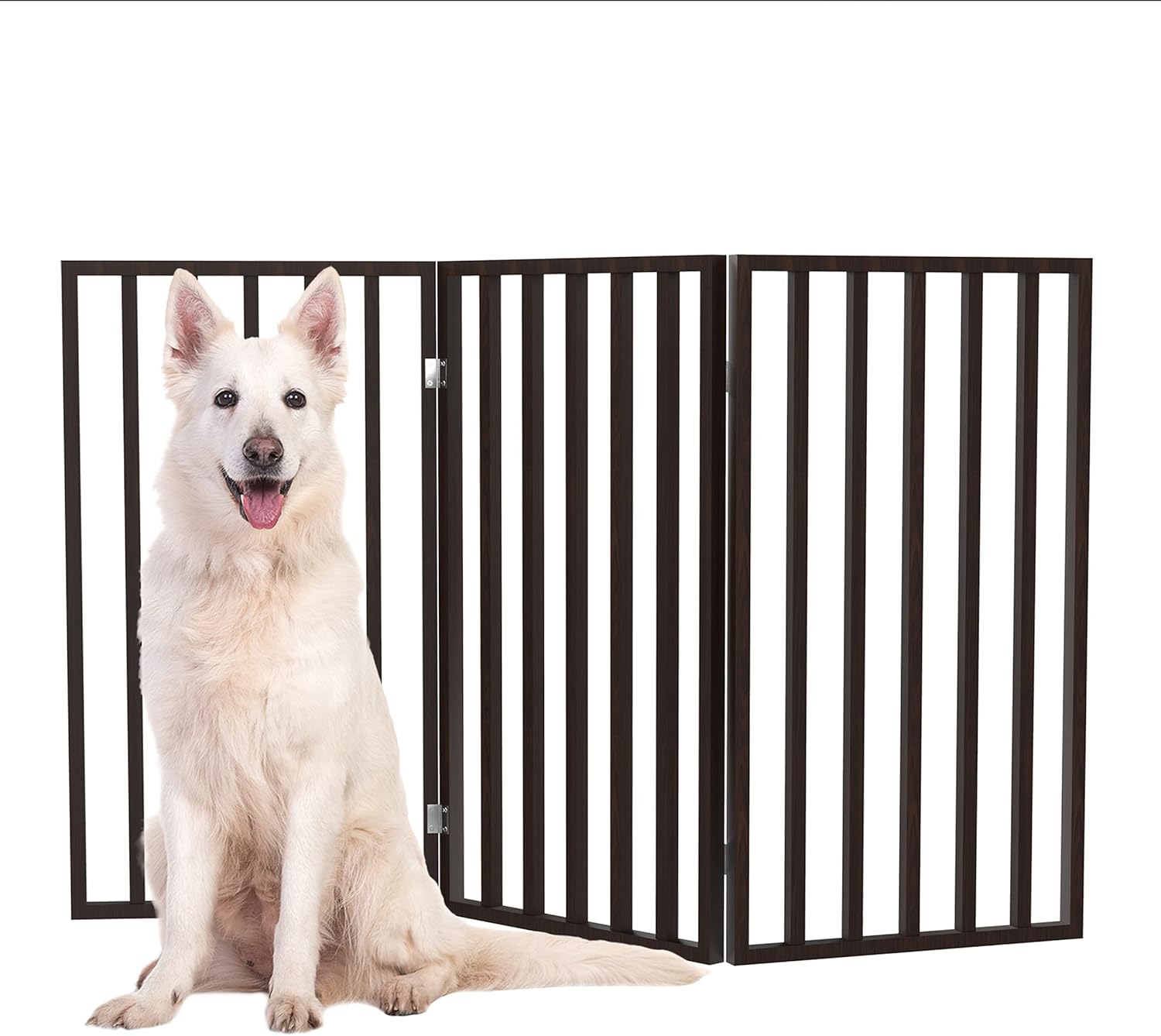 Indoor Pet Gate - 3-Panel Folding Dog Gate for Stairs or Doorways