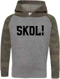 Youth Toddler SKOL Hoodie Vikings Boys Unisex Sweatshirt - Soft Grey