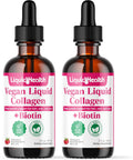 Vegan Liquid Collagen Plus Biotin for Hair, Skin, and Nails