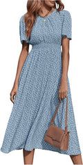 Floerns Women's Casual Floral A Line Boho Maxi Dress - Comfortable