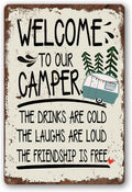 Personalized Campsite Metal Sign - Funny Decor