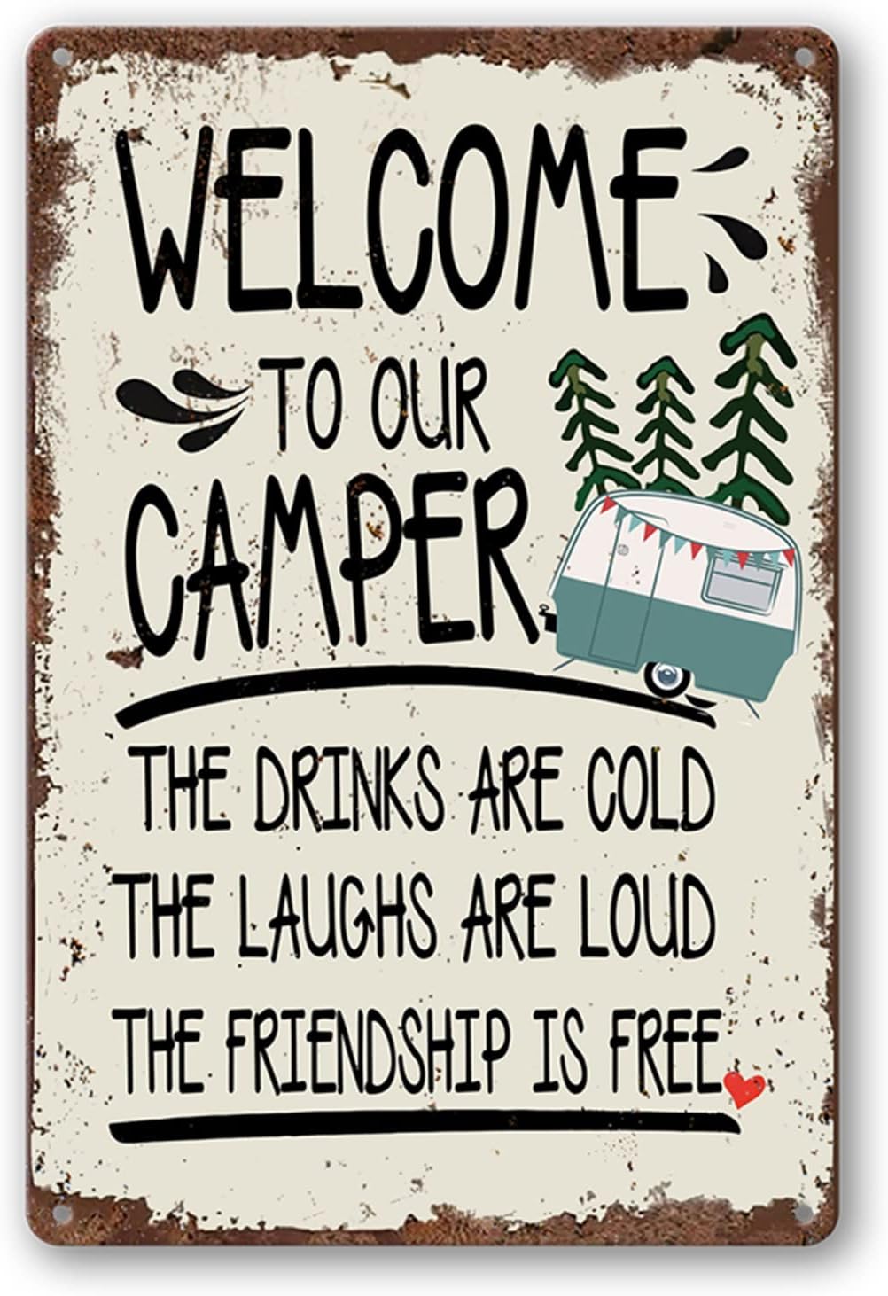 Personalized Campsite Metal Sign - Funny Decor