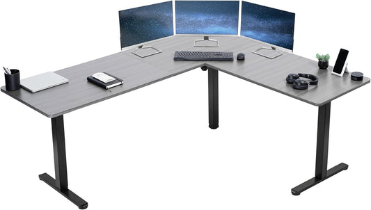 L-Shaped Electric Standing Desk with Memory Height Control 75ft x 63ft