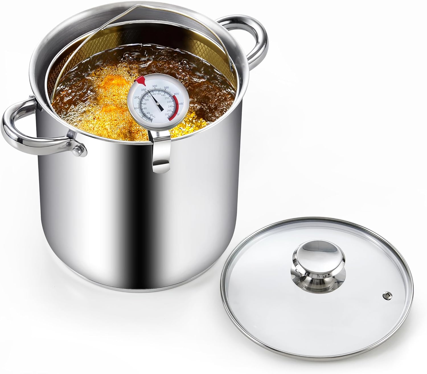 Cook N Home 5-Quart Deep Fryer Pot for Perfect Tempura