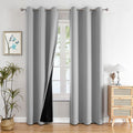 100% Blackout Curtains 72 in Long - Dual Layer Thermal Privacy