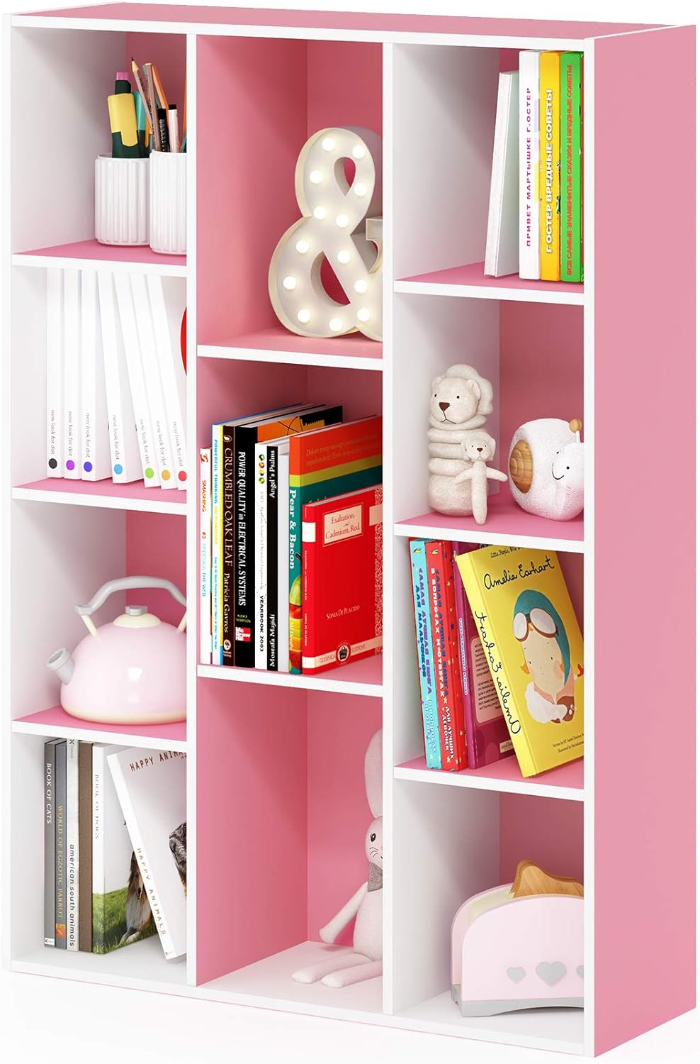 Furinno LUDER 11-Cube Bookshelf for Modern Living Spaces