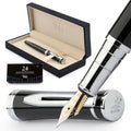 Elegant Fountain Pen Set by Wordsworth & Black with 18K Gilded Nib