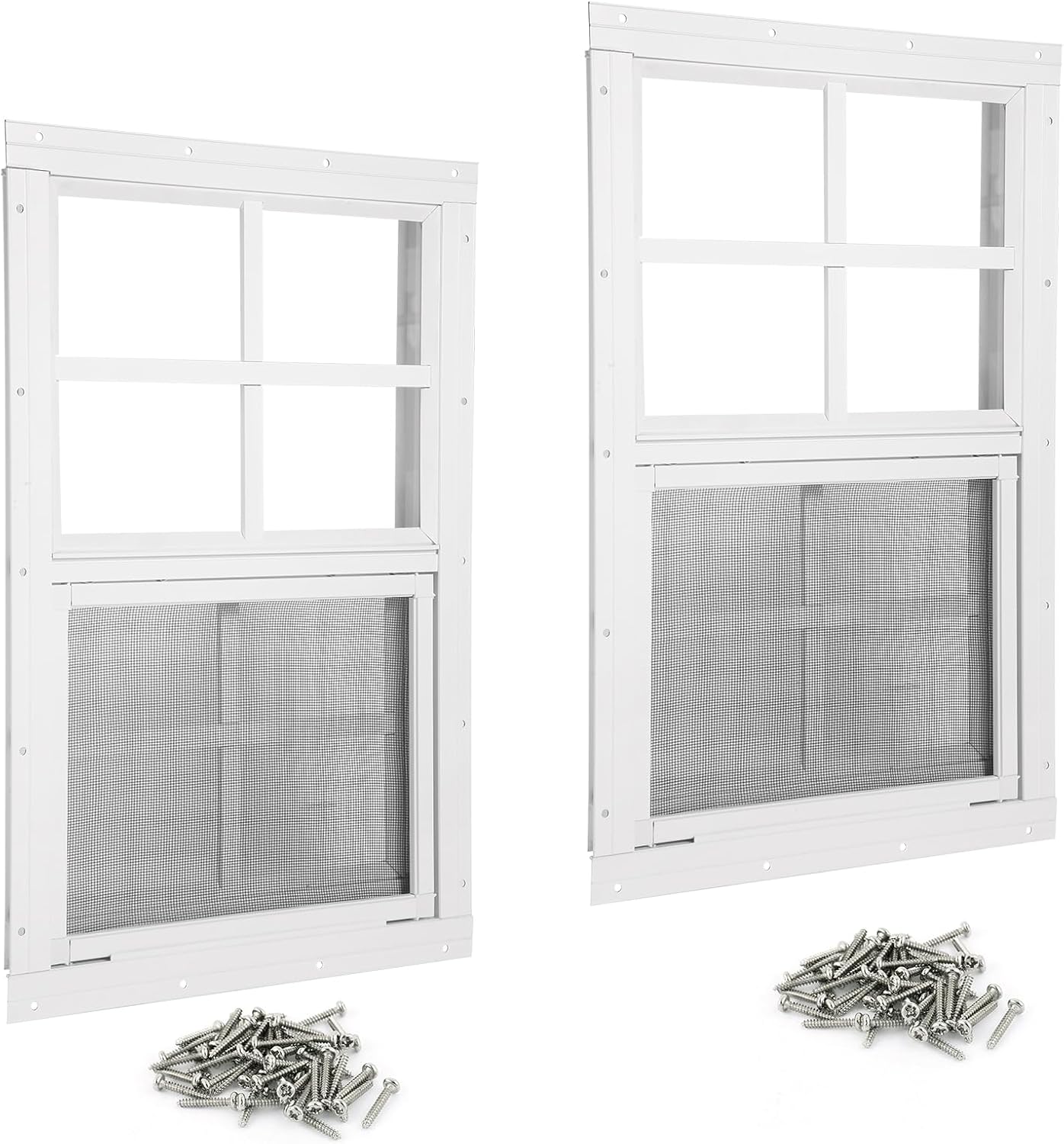 Shed Windows 14in W x 21in H Flush Mount for Sheds and Coops