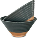 Mora Ceramic Ramen Bowl Set of 2, 45oz - Large Microwave Safe Noodle