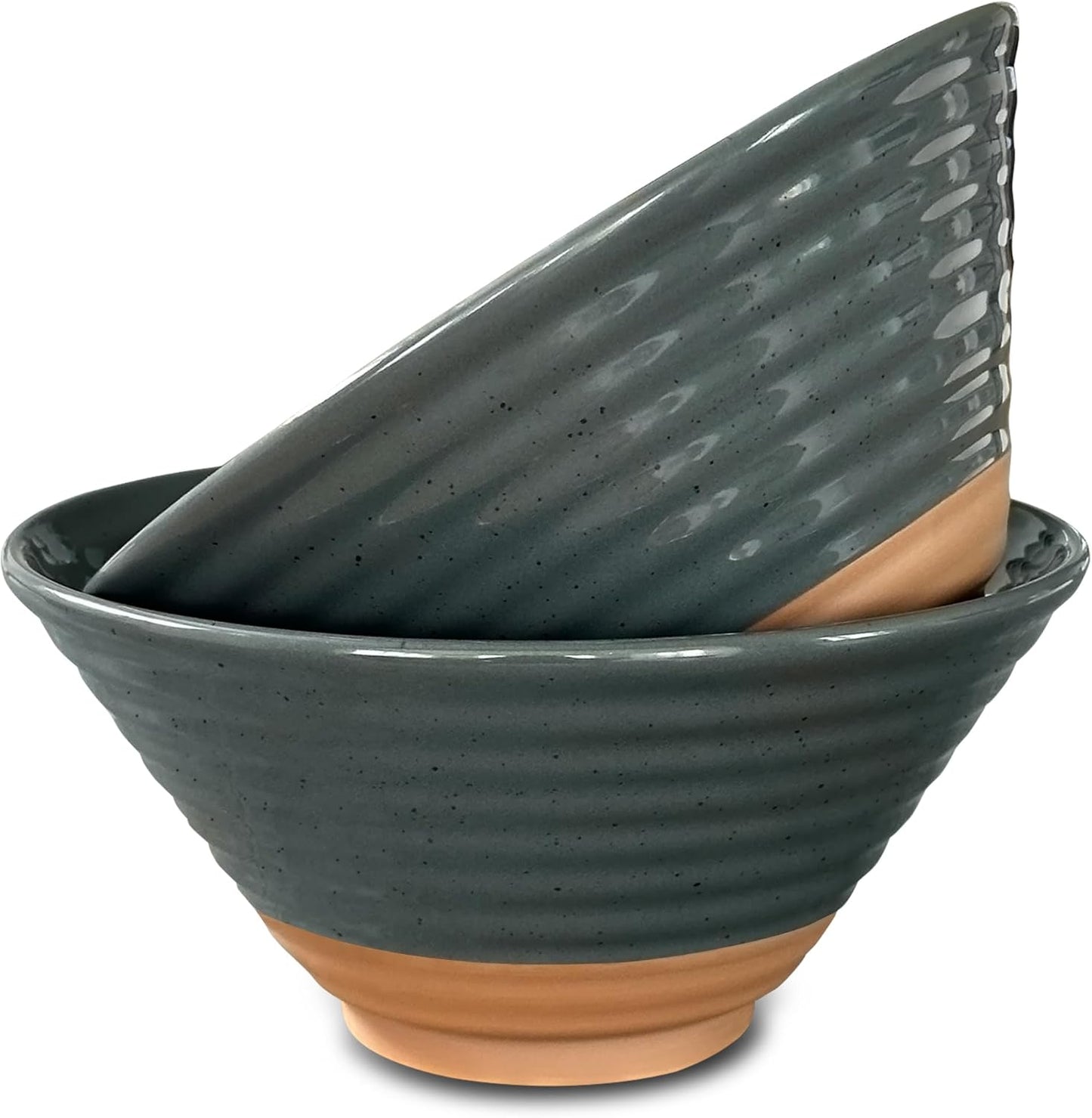 Mora Ceramic Ramen Bowl Set of 2 - Perfect for Noodles & Soup