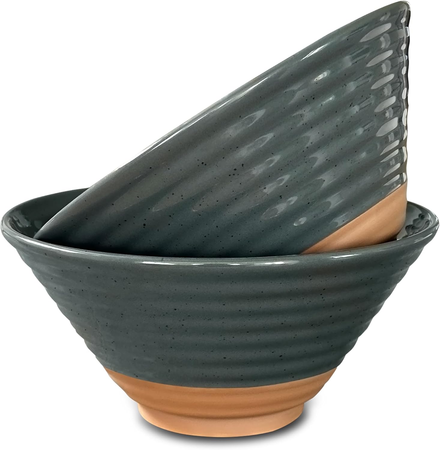 Mora Ceramic Ramen Bowl Set of 2 - Perfect for Noodles & Soup