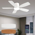 Ceiling Fans with Lights 42 in Low Profile Flush Mount - Dimmable