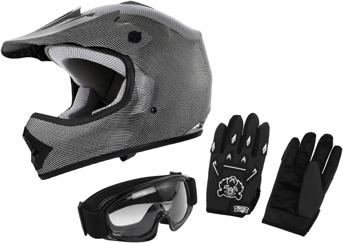 XFMT Dot Youth Kids Motocross Offroad Helmet with Goggles