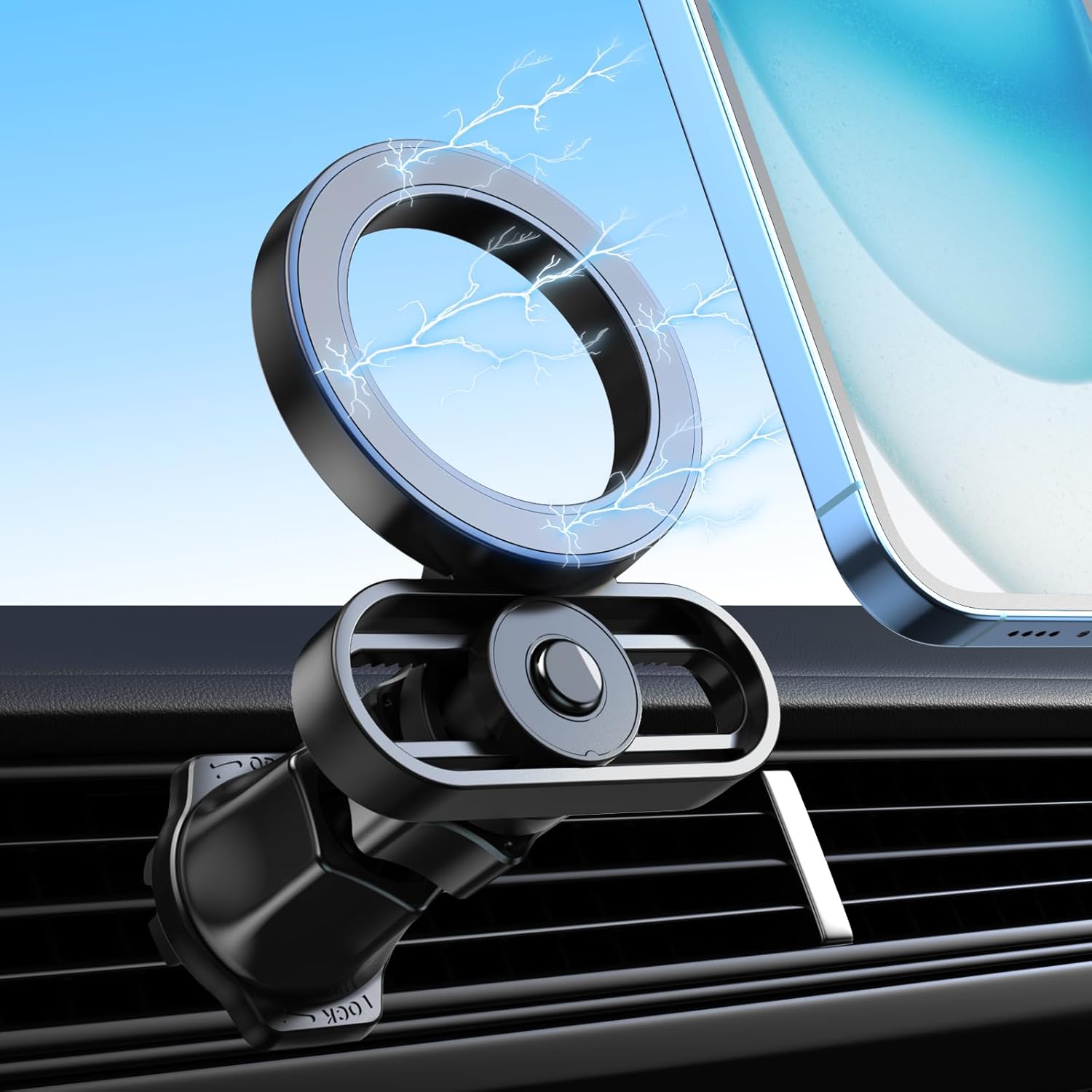 Ultimate Flexibility: Magnetic Car Phone Holder by Bokilino