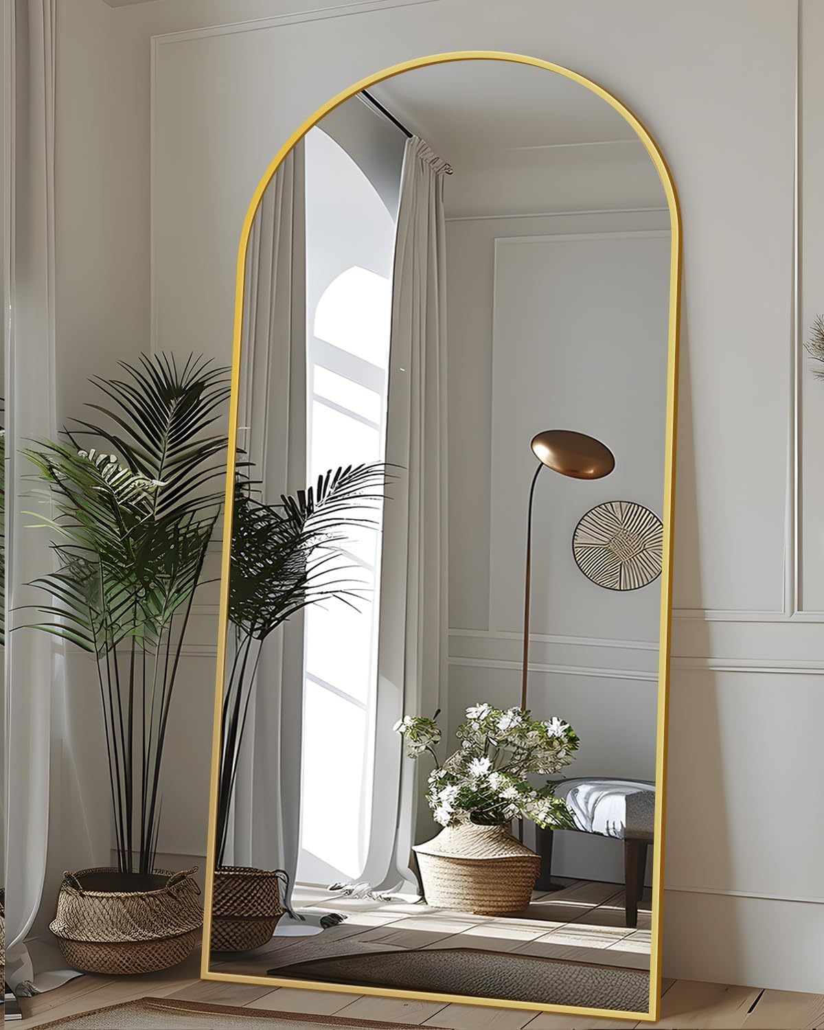 Antok Full Length Mirror, 76in x 34in Floor Mirror with Stand