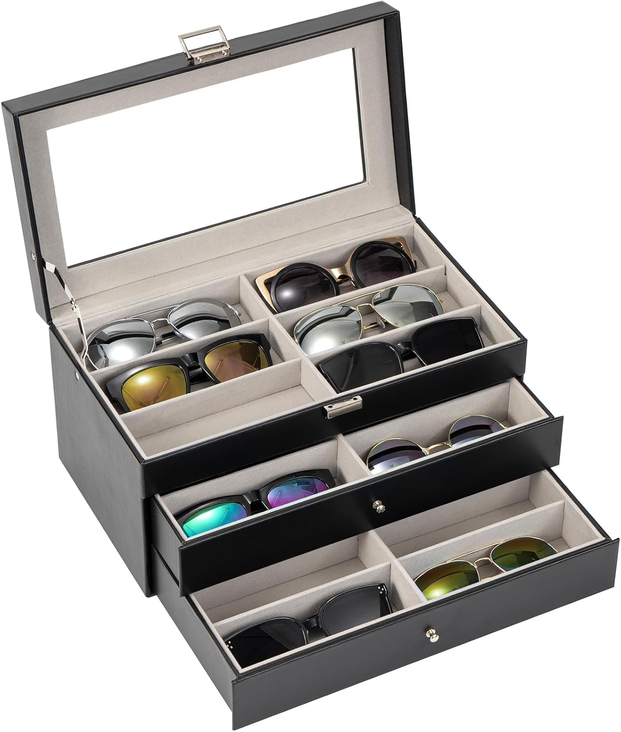 ProCase 3-Layer Sunglasses Storage Organizer for Eyewear Display