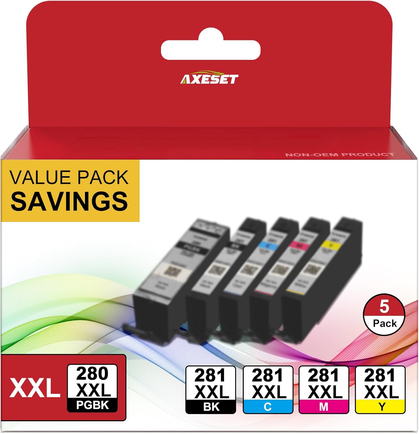 XXL 280 281 Ink Cartridges for Canon TR8620a - 5 Pack