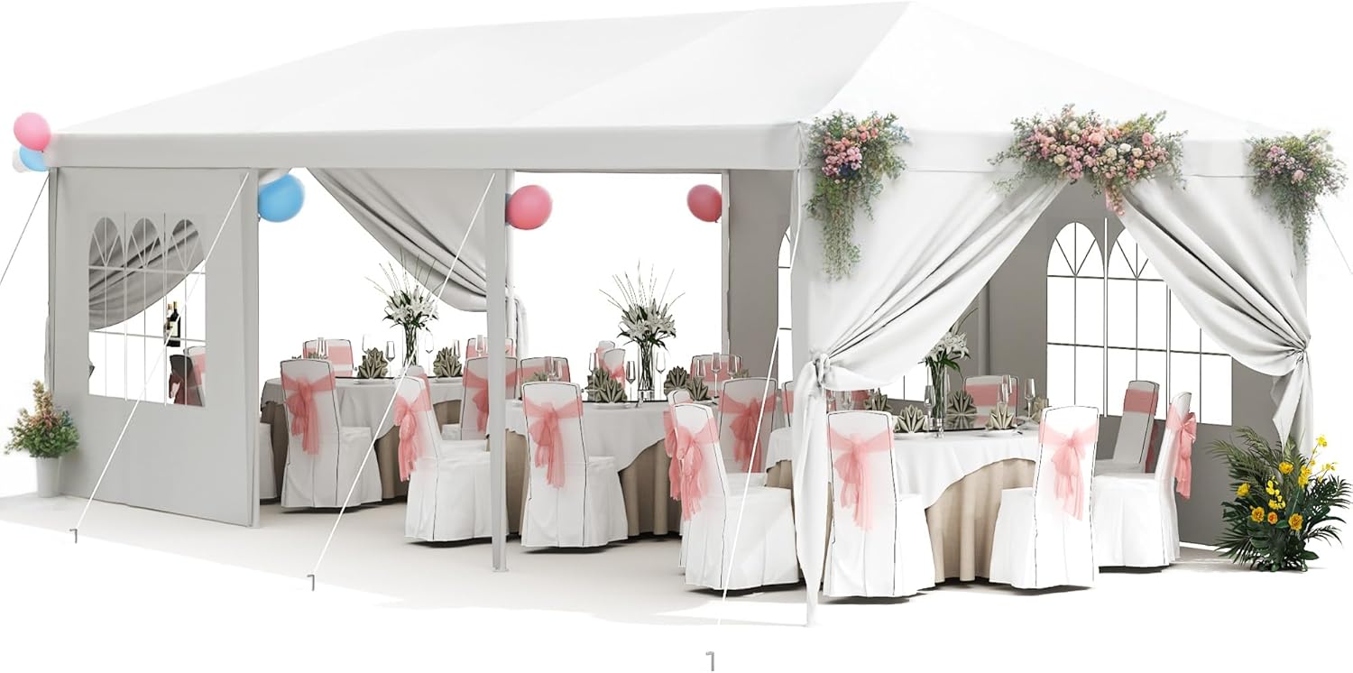 Outdoor Party Tent with Removable Sidewalls