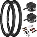 24/26x1.95 Bike Tire 2-Pack - Complete Tire and Repair Kit