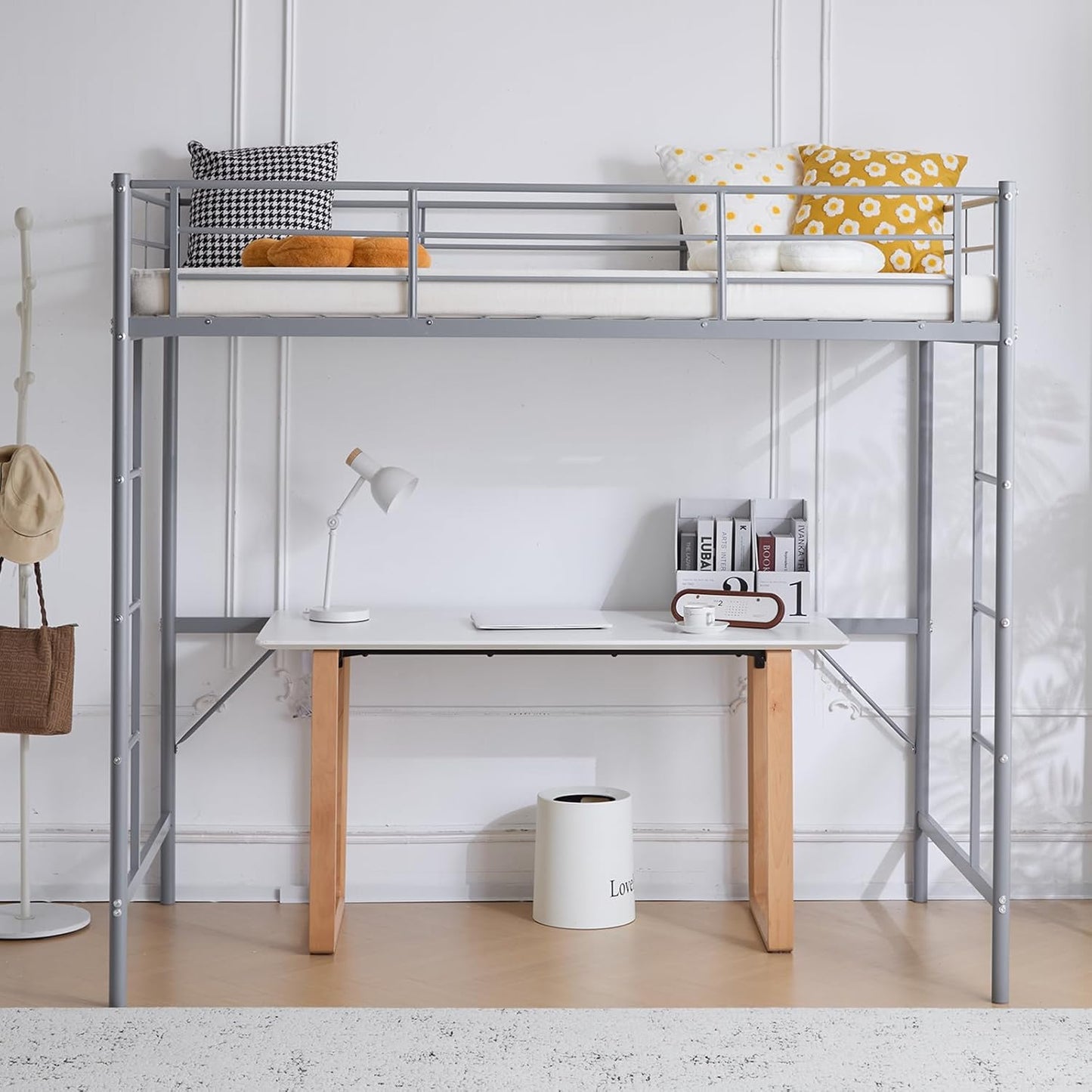 VINGL Full Size Kids Loft Bed with Space-Saving Design